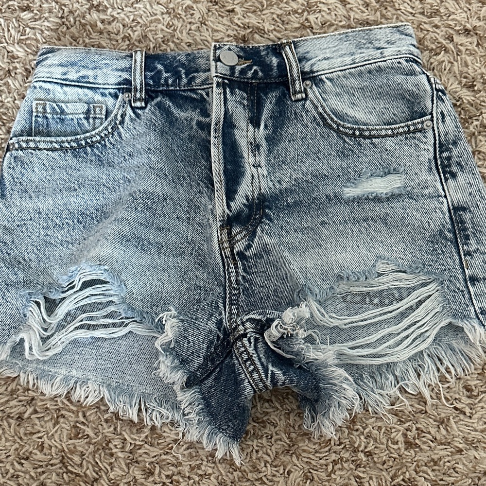 PacSun Light Blue Distressed Jean Shorts